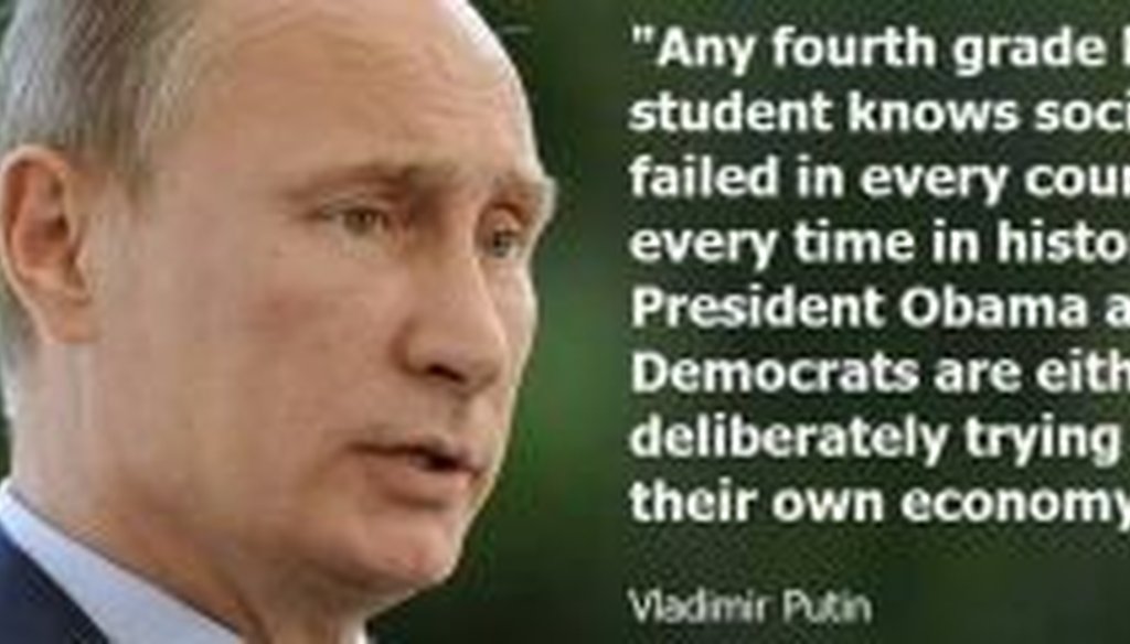 This meme has been circulating on social media. Is that really what Vladimir Putin said about President Barack Obama?