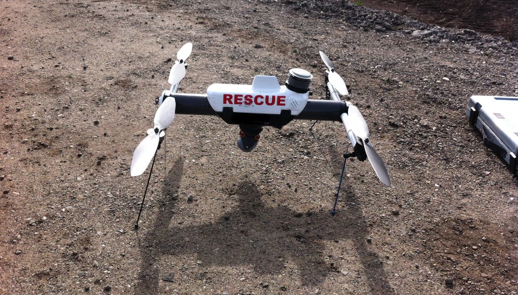 AeroVironment says it’s Qube drone can hover and transmit live video and metadata to a tablet controller as part of search and rescue operations, and is used to study the inside of active volcanos and monitor tsunami debris.