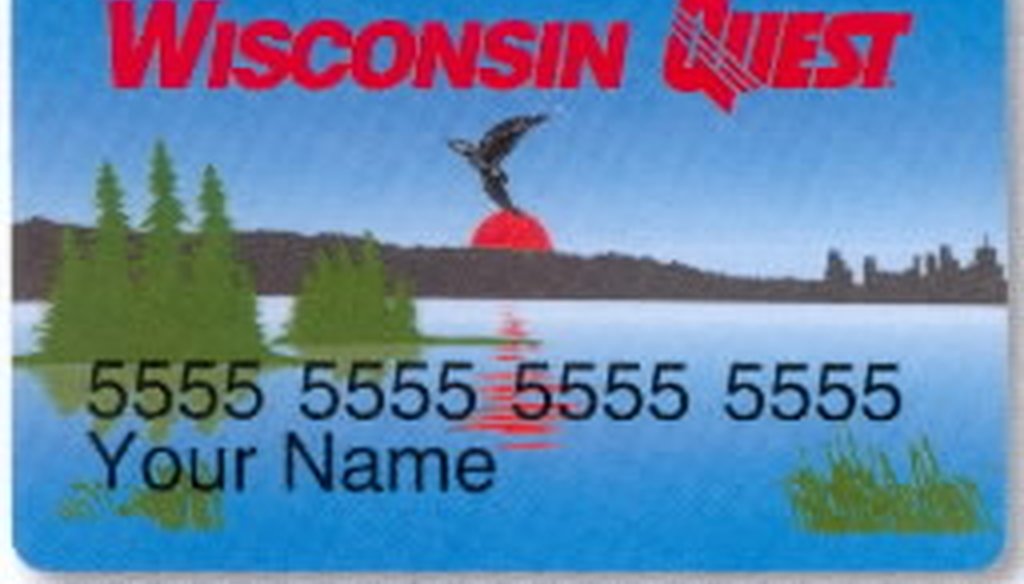 In Wisconsin, food stamp recipients use a Quest card to buy food.