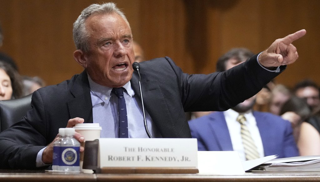 Secretary of Health and Human Services Robert F. Kennedy Jr., appears before the Senate Finance Committee, on Capitol Hill in Washington, Thursday, Sept. 4, 2025. (AP)
