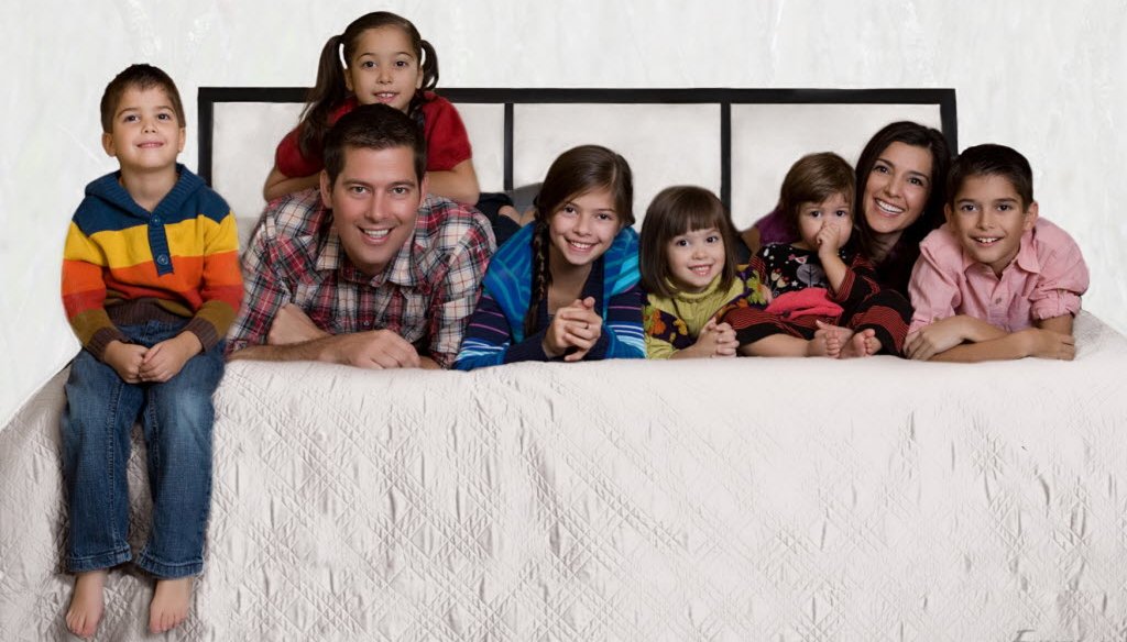 Rachel Campos-Duffy is shown in this undated photo of her family, including her husband, U.S. Rep. Sean Duffy. A claim by Campos-Duffy about ultrasounds and abortion got the most page views at PolitiFact Wisconsin in July 2013.