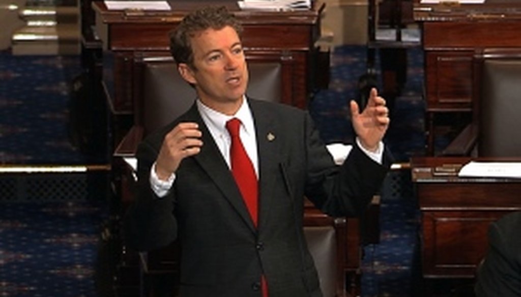 Sen. Rand Paul spoke for 13 hours about the Obama administration policy on drone strikes.
