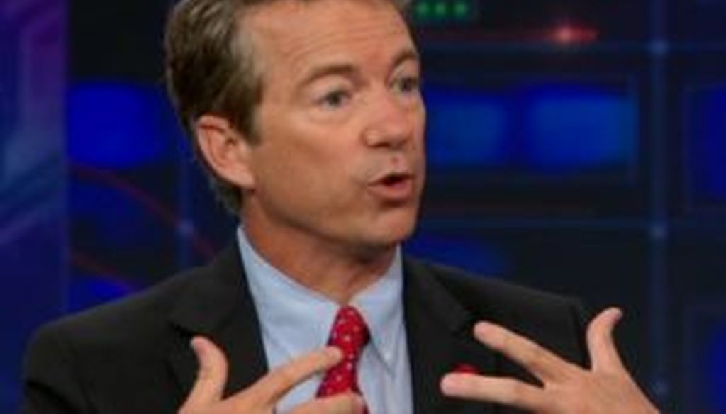 Sen. Rand Paul, R-Ky., discussed health insurance policy with John Oliver on "The Daily Show."