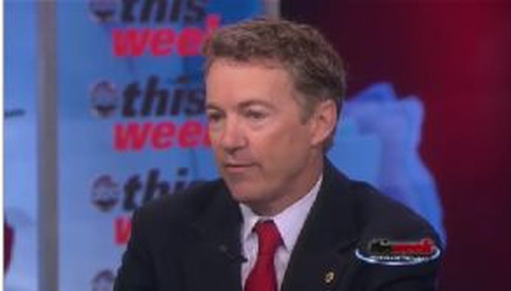 Sen.-elect Rand Paul was a guest on ABC's "This Week."