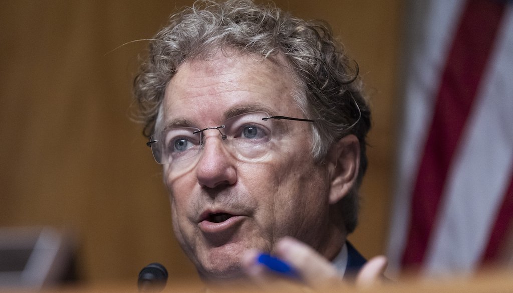 Senate Committee on Homeland Security and Governmental Affairs Chairman Sen. Rand Paul, R-Ky., questions witness Homeland Security Secretary Kristi Noem during a hearing on May 20, 2025, in Washington. (AP)
