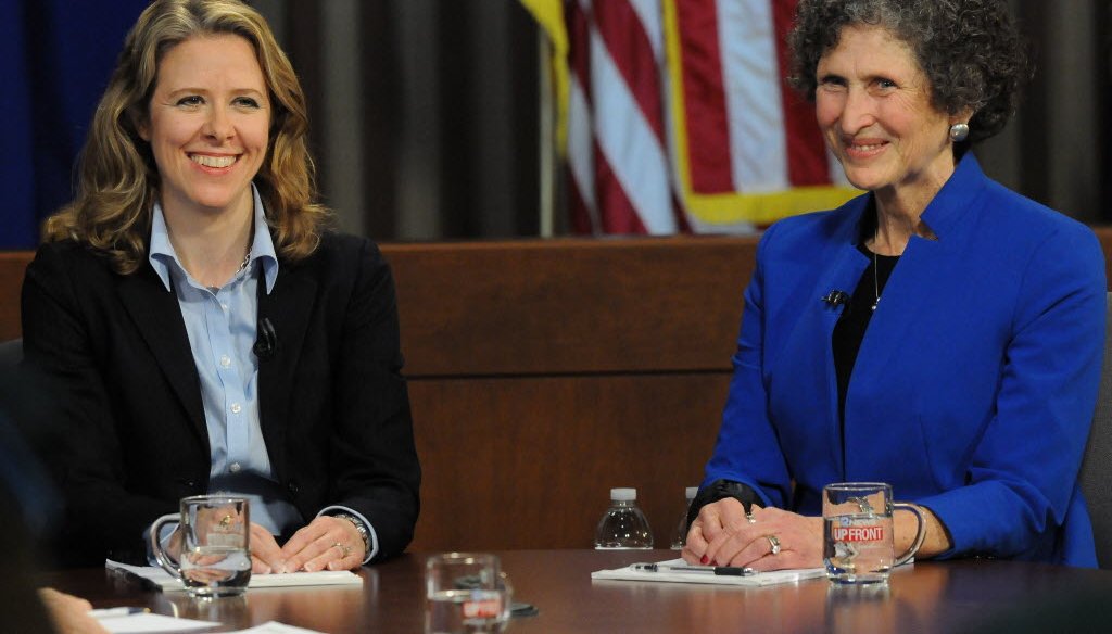 Wisconsin Supreme Court Justice Rebecca Bradley (left) is being challenged in the April 5, 2016 Supreme Court race by state Court of Appeals Judge JoAnne Kloppenburg. (Michael McLoone photo)
