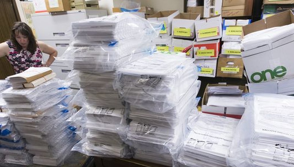 How much of the 2016 presidential election recount in Wisconsin is being done by hand? (Milwaukee Journal Sentinel/Mark Hoffman)