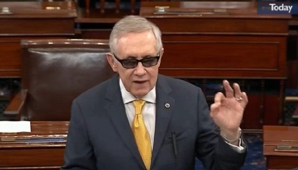 Sen. Harry Reid makes a Senate floor speech on July 29, 2015. (C-SPAN screenshot)
