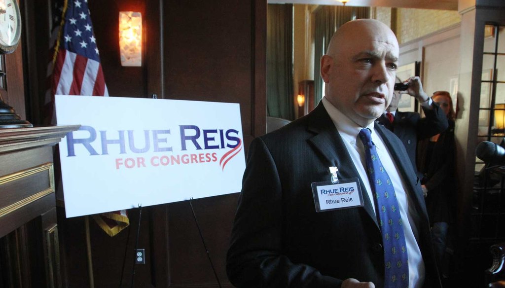 Republican Rhue Reis announces his candidacy for Congress in the 2nd District. Providence Journal/Bob Breidenbach