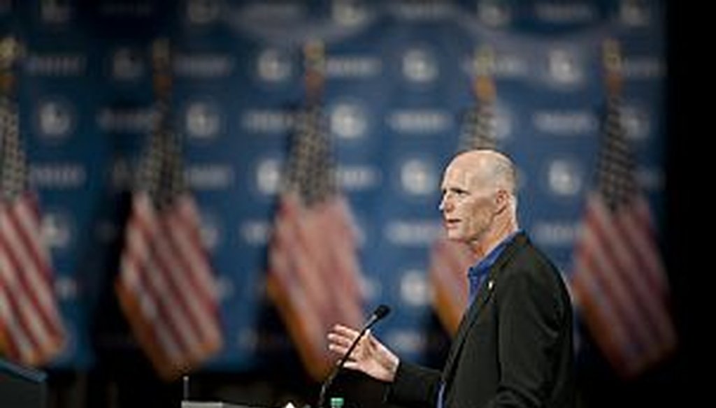 Rick Scott addresses the National Association of Latino Elected and Appointed Officials on June 22, 2012