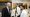 Gov. Rick Scott, left, talks to recently hired store employees Giancarlo Colon, right, and Demetrio Gomez, second from right, during the opening of a new AT&T store, Wednesday, Oct. 30, 2013, in Miami. (AP)