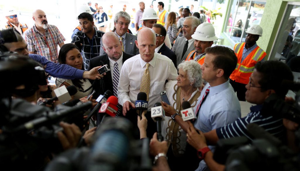 Gov. Rick Scott denied reports that state banned the term "climate change"
