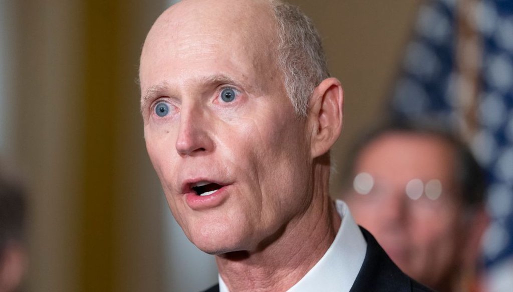 Sen. Rick Scott, R-Fla., on Sept. 7, 2022, during a news conference on Capitol Hill. (AP)