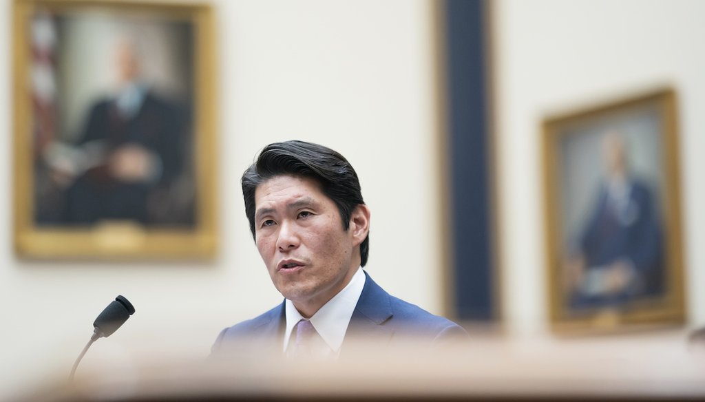 Former Special Counsel Robert Hur speaks March 12, 2024, during a hearing of the House Judiciary Committee in Washington. (AP)