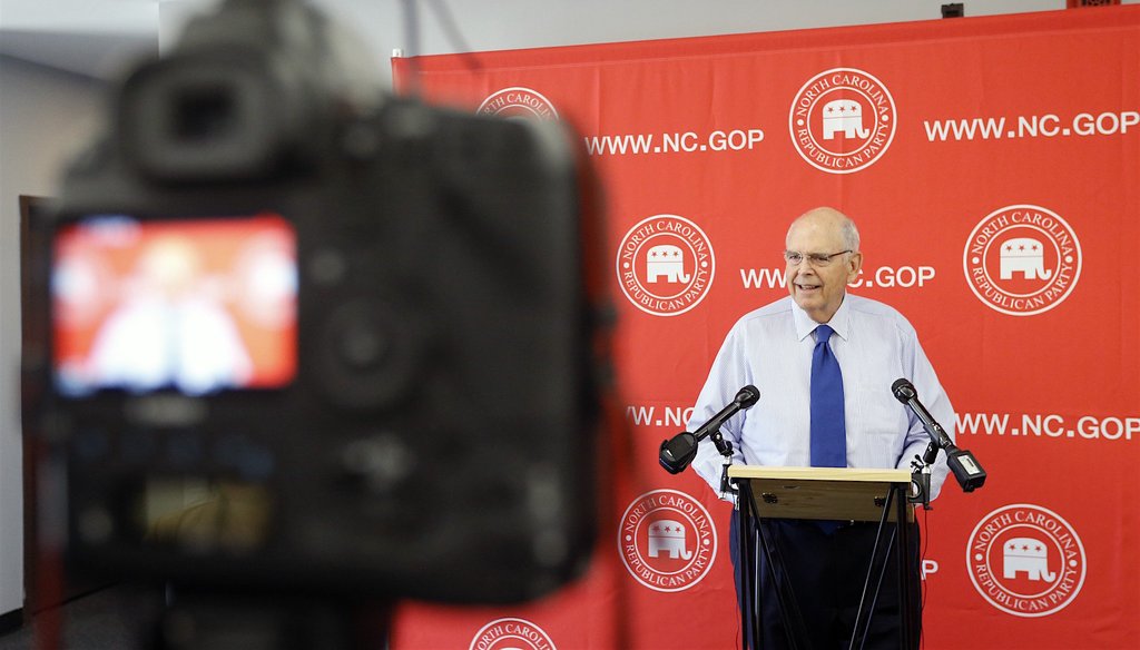 Robin Hayes, chairman of the N.C. Republican Party, defended GOP-drawn U.S. Congressional maps on Jan. 10 after a panel of federal judges on Jan. 9 ruled them to be unconstitutional partisan gerrymanders.