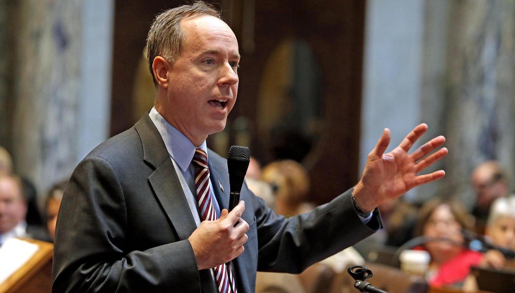 Wisconsin Assembly Speaker Robin Vos, a Republican, called Republican state senators "terrorists" as a result of maneuvers in the state budget process. (Rick Wood/Milwaukee Journal Sentinel)