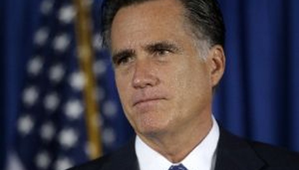 Mitt Romney addresses the killing of U.S. embassy officials in Benghazi, Libya, while speaking in Jacksonville, Fla., on Sept. 12, 2012.