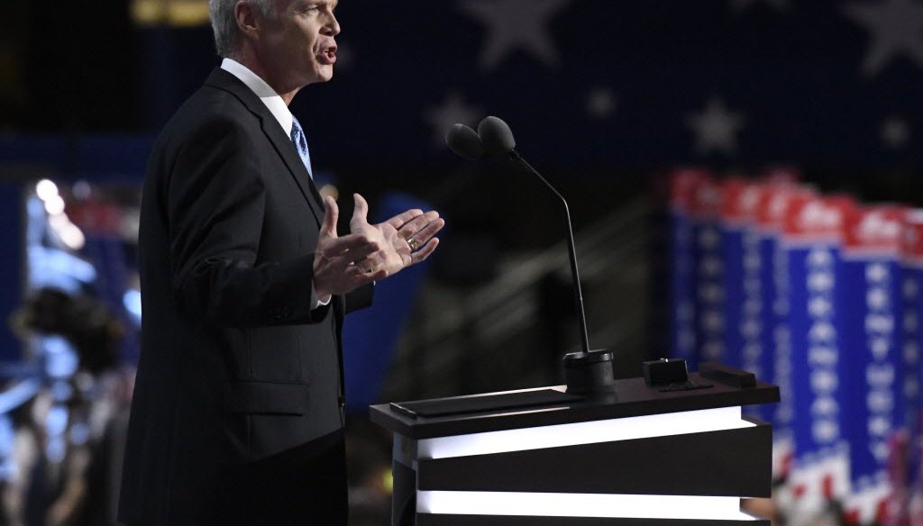 U.S. Sen. Ron Johnson speaks at the 2016 Republican National Convention in Cleveland (Photo by Robert Hanashiro-USA TODAY NETWORK)