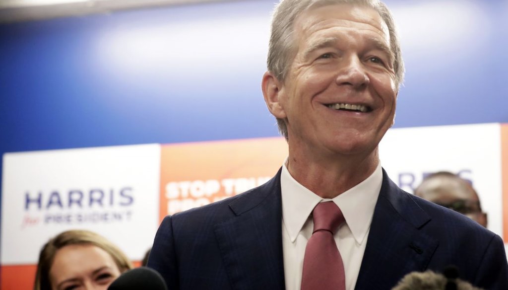 N.C. Governor Roy Cooper speaks at a press conference, Thursday, July 25, 2024, in Raleigh, N.C. Cooper is one of the people being considered to be likely Democratic presidential candidate Vice President Kamala Harris' running mate. (AP)