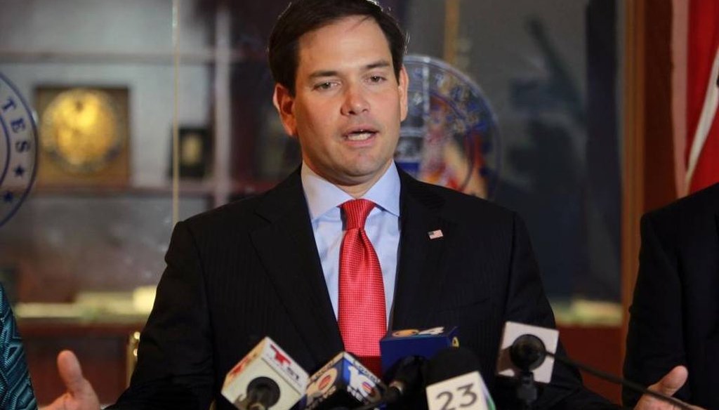 U.S. Sen. Marco Rubio endorsed President Barack Obama's request for $1.9 billion in Zika funding at a press conference in Miami April 8, 2016. (Miami Herald)