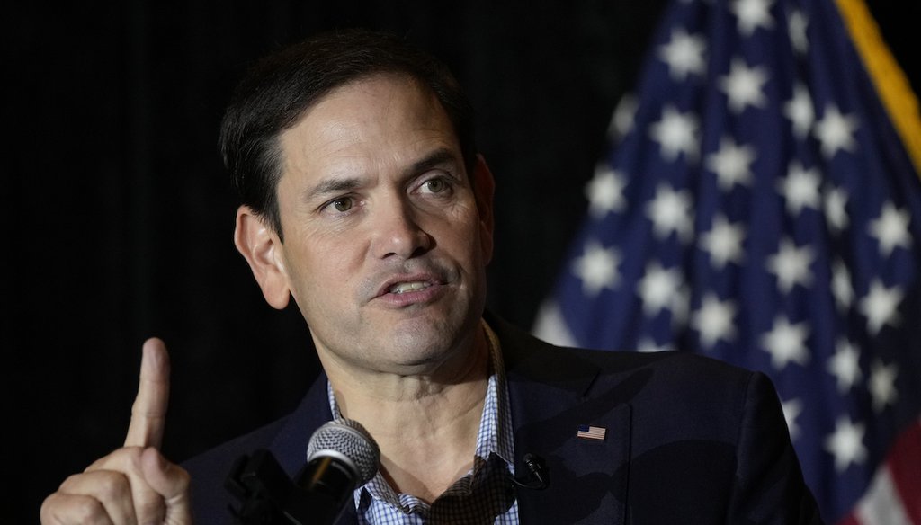 Sen. Marco Rubio speaks at a campaign rally in West Miami, Fla., Wednesday, Oct. 19, 2022. (AP)