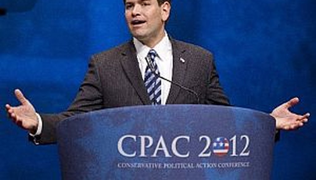 Sen. Marco Rubio, R-Fla., speaks at CPAC 2012. 