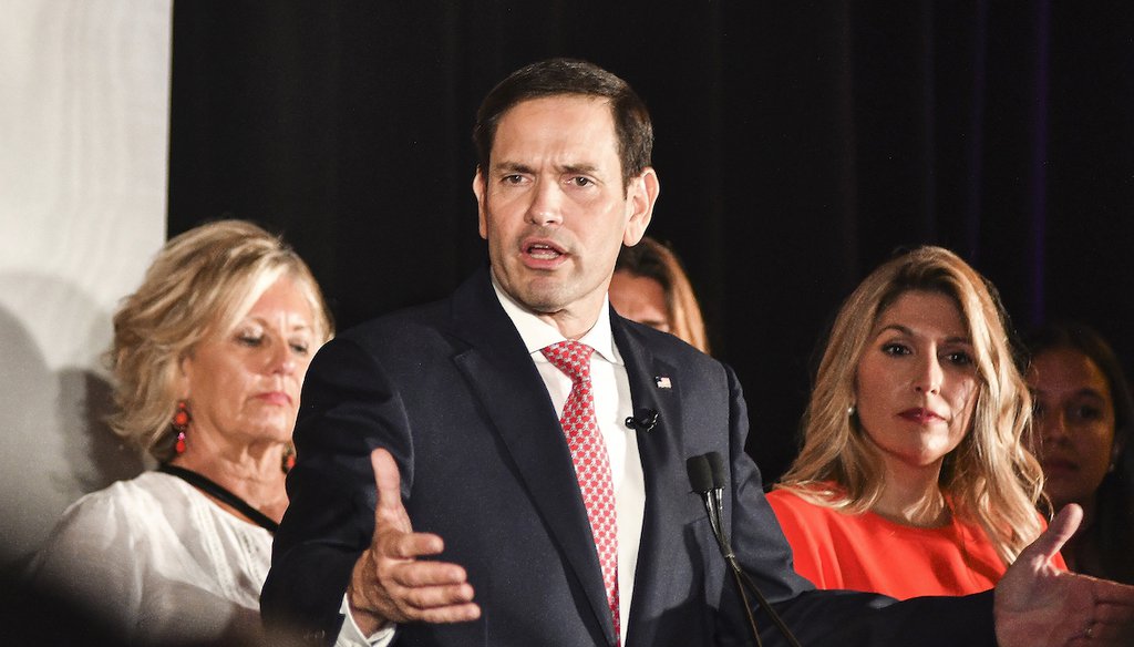 Sen. Marco Rubio, R-Fla., speaks during a rally in support of Gov. Ron DeSantis, Aug. 23, 2022, in Hialeah, Florida. (AP)