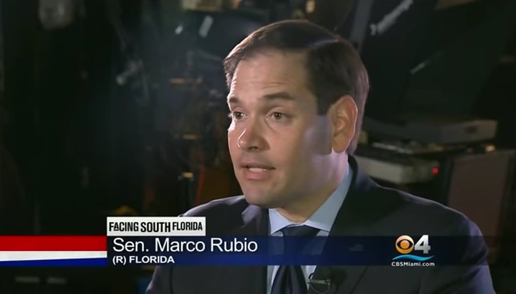 U.S. Sen. Marco Rubio criticized the Iran nuclear deal in an interview on CBS4 Miami April 23, 2017.