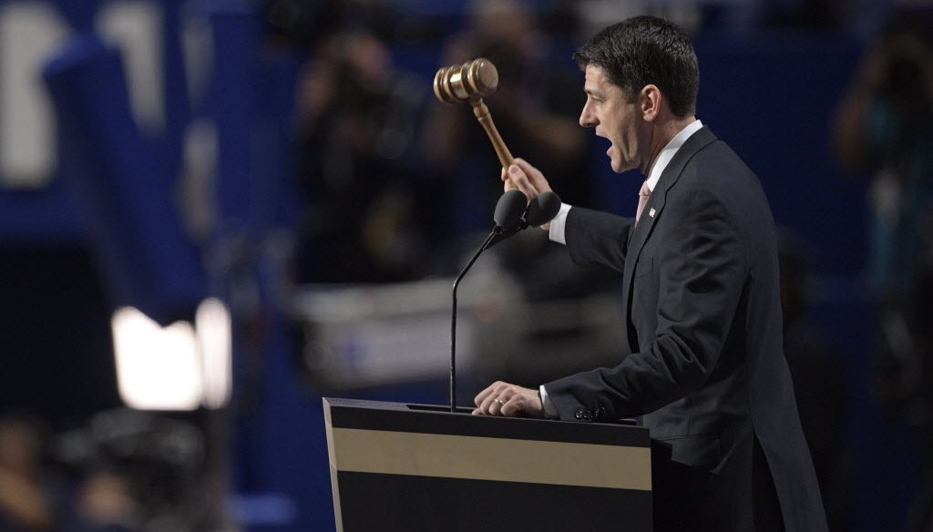 House Speaker Paul Ryan, shown here at the 2016 Republican National Convention, has been in office since 1999. (photo by Rodney White, USA TODAY NETWORK)