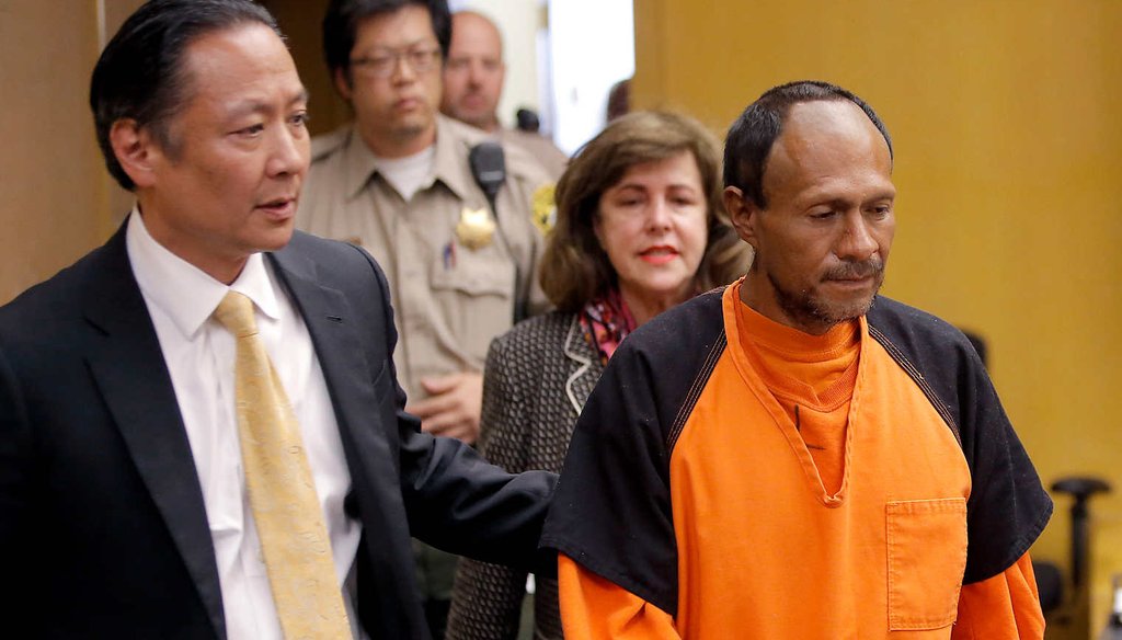 The alleged shooting by Juan Francisco Lopez-Sanchez, right, has put sanctuary cities in the spotlight. (AP)
