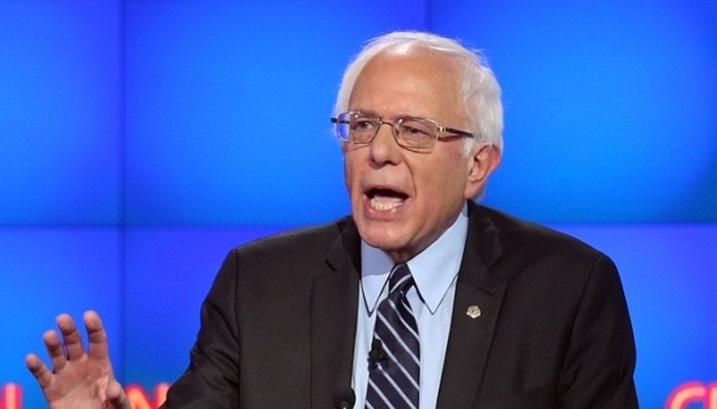 Democratic presidential candidate Bernie Sanders was one of the participants in a CNN-sponsored debate in Las Vegas on Oct. 13, 2015.