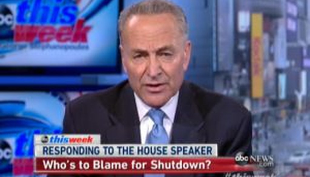 Sen. Charles Schumer, D-N.Y., warned about the consequences of a debt-ceiling breach on ABC's "This Week." 