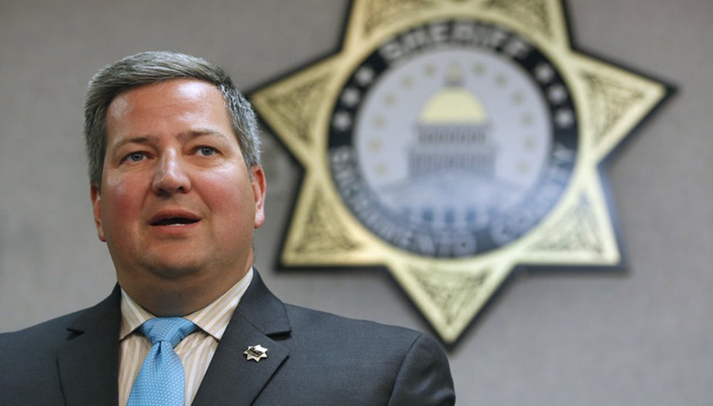 Sacramento County Sheriff Scott Jones. AP Photo/Rich Pedroncelli