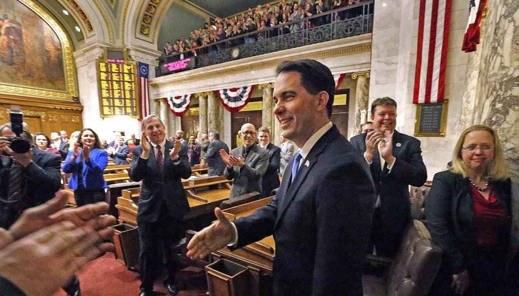 Wisconsin Gov. Scott Walker's 2018 "State of the State" speech is expected to be part review of accomplishments and part proposing new initiatives. (Rick Wood/Milwaukee Journal Sentinel)
