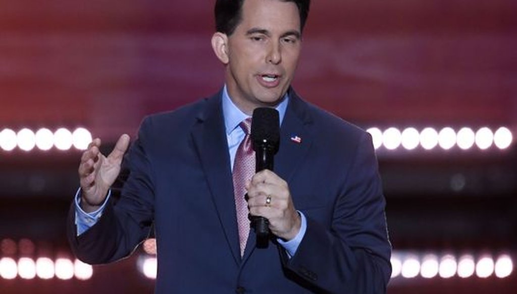 A week before the primary election that will determine which Democrat runs against him, Gov. Scott Walker hit hard on plans by some Democratic candidates to cut Wisconsin's prison population in half. (TNS)