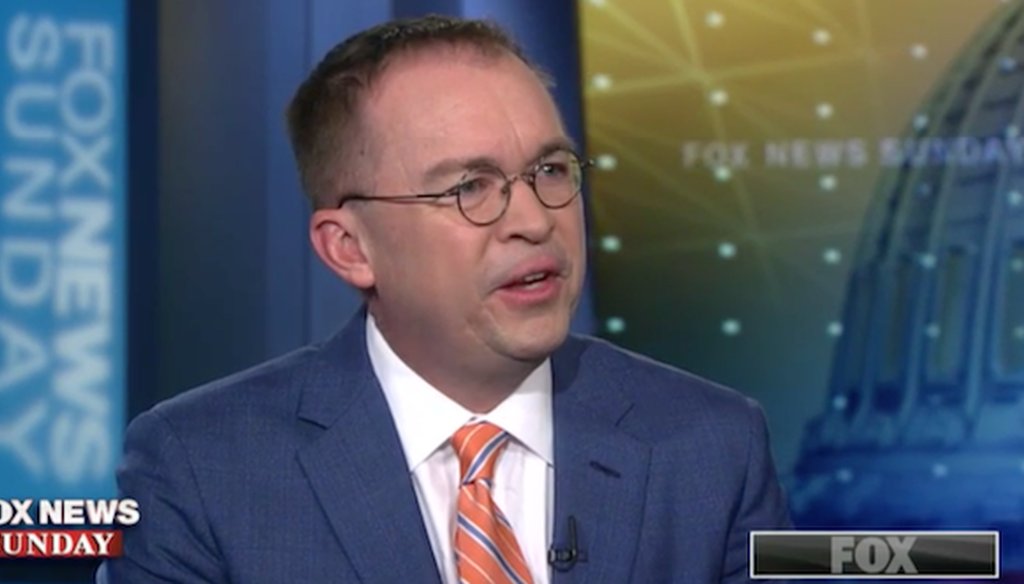 Acting White House Chief of Staff Mick Mulvaney appeared on the April 7, 2019, edition of "Fox News Sunday."