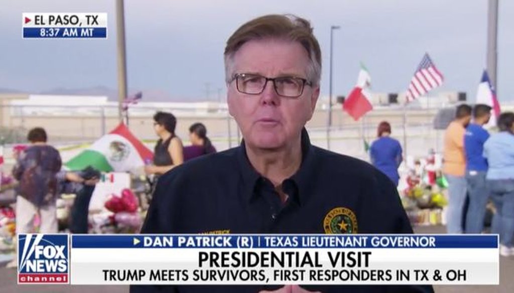 In an appearance on Fox News, Texas Lt. Gov. Dan Patrick said students will not be allowed to pray or discuss the mass shooting in El Paso when they go to school. That's False.