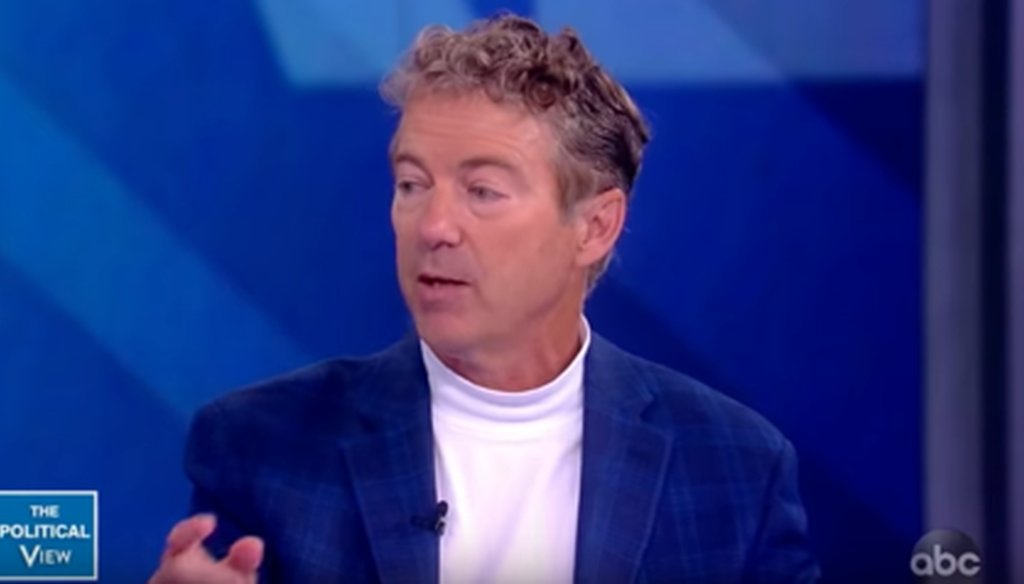 Sen. Rand Paul, R-Ky., drew boos on "The View" when he said that most Americans of modest means don't have an income tax burden. But he had a point.