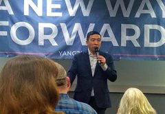 Fact-checking Andrew Yang in Muscatine, Iowa