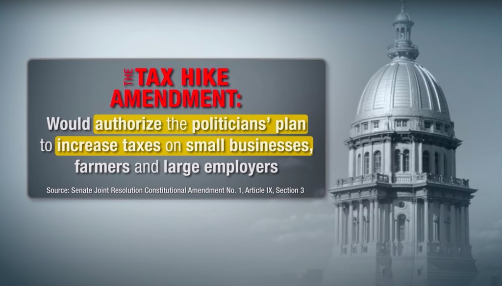 A screenshot from an ad by the Coalition to Stop the Proposed Tax Hike Amendment.