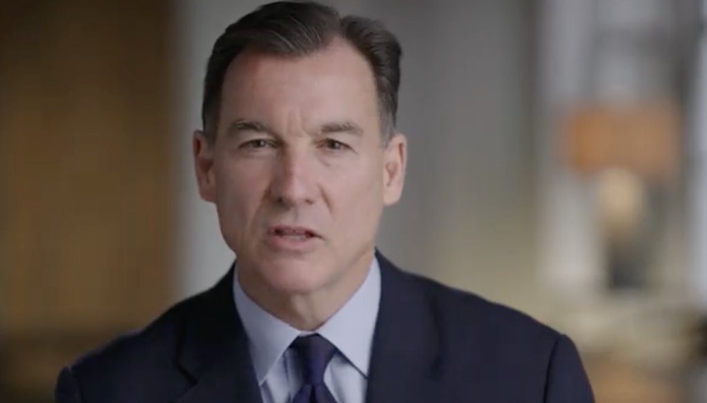 A screenshot from an ad by the Tom Suozzi for governor campaign.