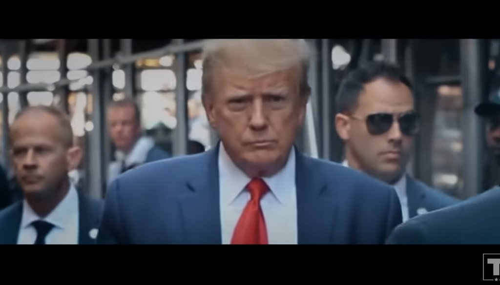 Former President Donald Trump appears in an ad by his campaign that criticizes his opponent, Kamala Harris, over the economy. (Screenshot)