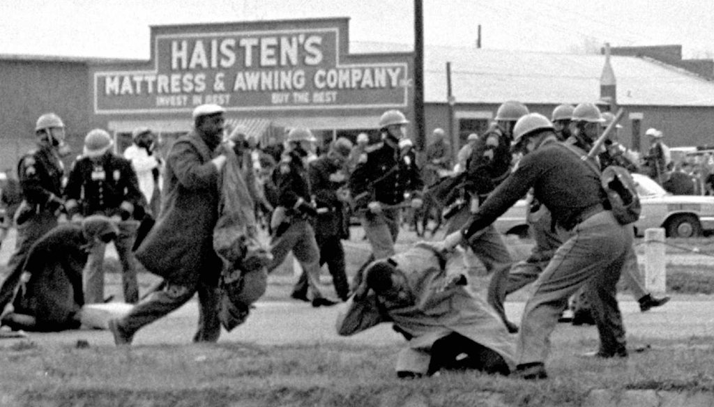 On March 7, 1965, Alabama state troopers beat civil rights marchers in Selma, Ala. This month marks the 50th anniversary of a day that led to passage of the Voting Rights Act of 1965. (AP)