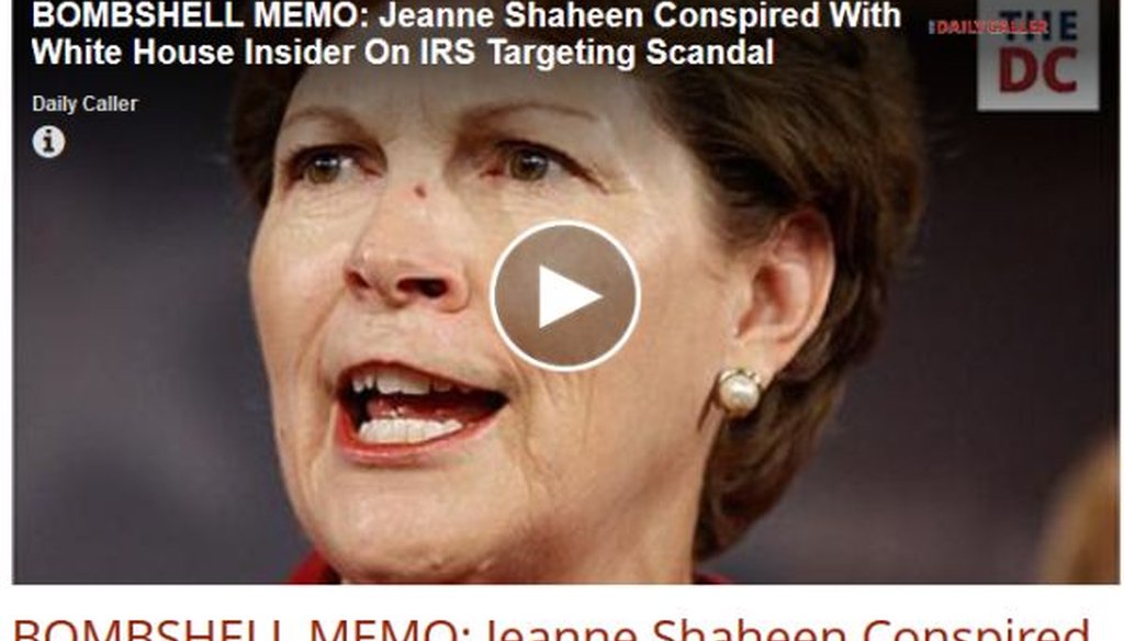 The Daily Caller published this "bombshell" claim about Sen. Jeanne Shaheen the night before Election Day. But how convincing is it?