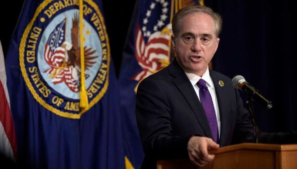 Veterans Affairs Secretary David Shulkin makes an announcement at the Department of Veterans Affairs in Washington on June 5, 2017. (AP/Susan Walsh)