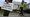 U.S. Park Service personnel erect barriers and hang signs as they close the Lincoln Memorial in Washington, on Oct. 1, 2013, the start of a federal government shutdown.