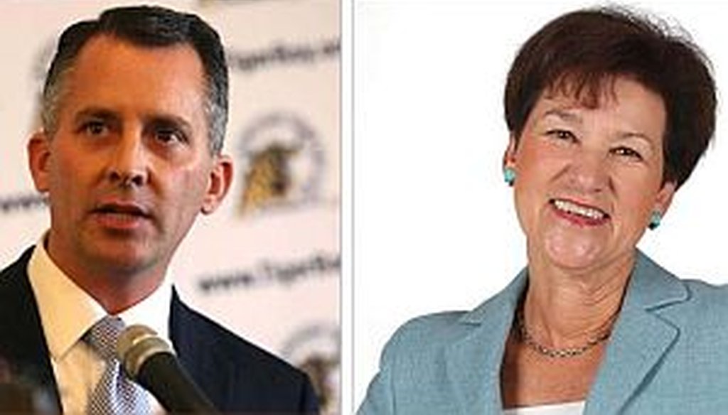 Republican David Jolly, left, will face Democrat Alex Sink in a March special election to represent Florida's 13th district in Congress.