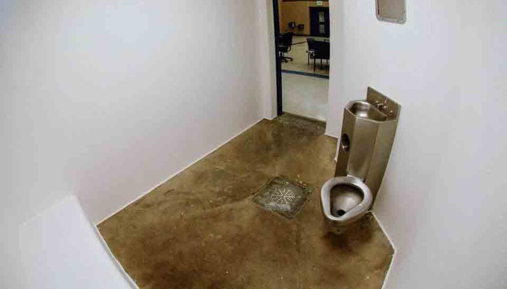 This solitary confinement cell is in Central Prison in Raleigh, N.C. It's less than 100 square feet. News & Observer photo.