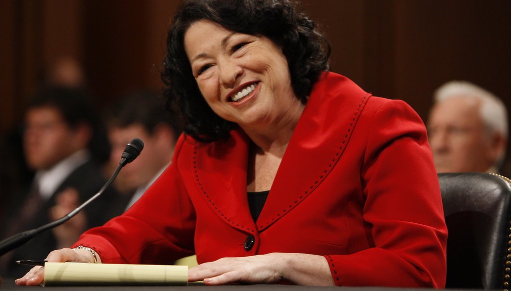 Supreme Court Justice Sonia Sotomayor is pictured at her confirmation hearing in 2009. (AP)