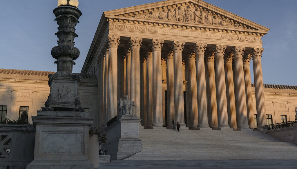 The Supreme Court, shown here Nov. 6, 2020, rejected on Dec. 11, 2020, a lawsuit backed by President Donald Trump to overturn Joe Biden’s election victory, ending an attempt to get cases rejected by state and federal judges before the Supreme Court. (AP)